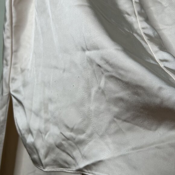 Obando Cream Satin V-Neck High Low Tank Top Women's Size 2 - Picture 4 of 11